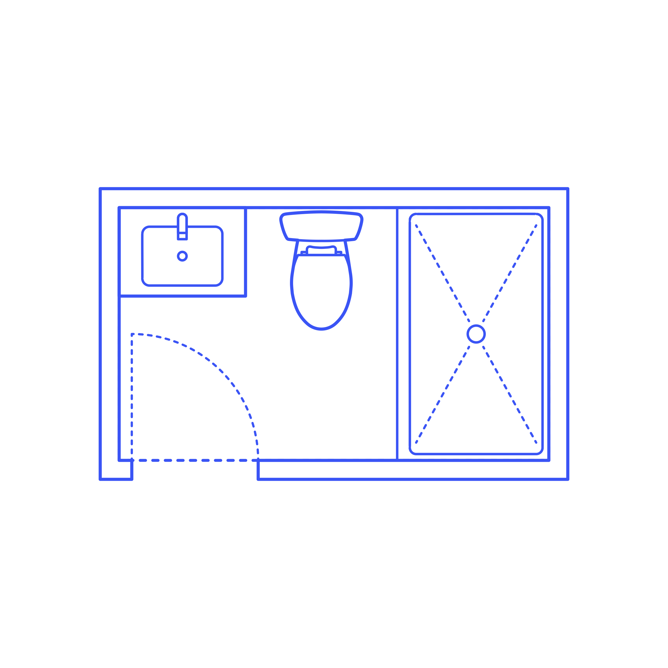 Layouts Bathrooms Three Quarter 1 Wall Black And White Svg Vector Free Vectors